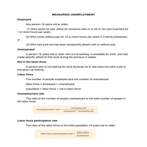 Measuring unemployment | DOCX