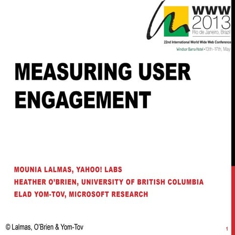 Measuring User Engagement
