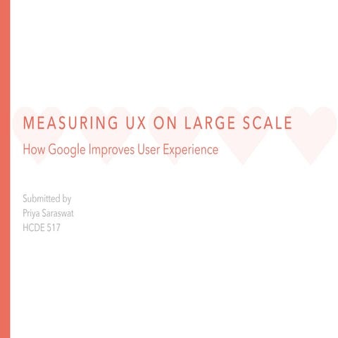 Measuring UX on large scale