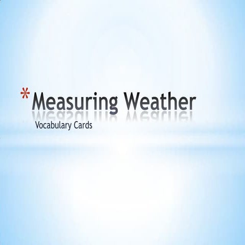 Measuring weather vocabulary