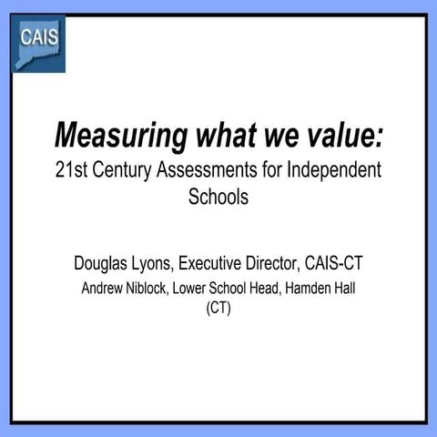 Measuring what we value - lyons and niblock presentation