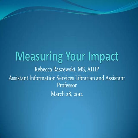 Measuring your impact