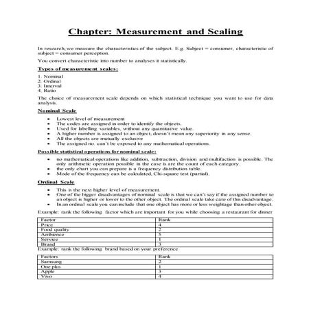 Measurement scales | PPT