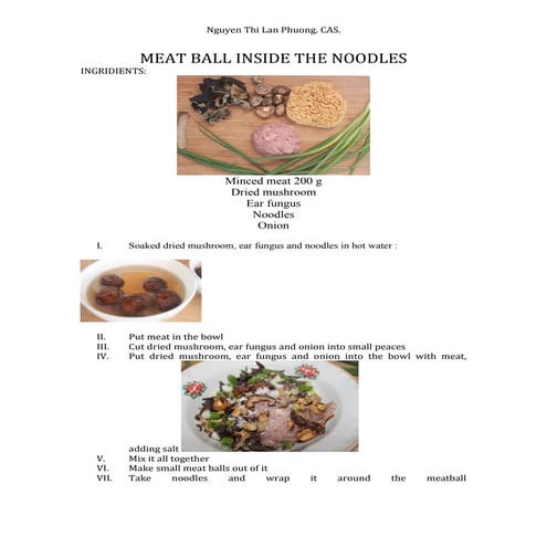 Meat ball inside the noodles | DOC