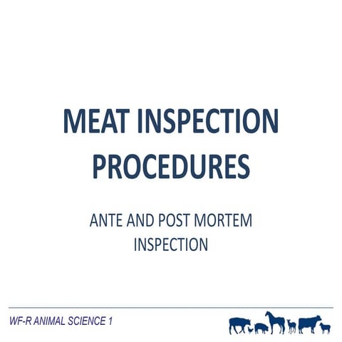 Meat Inspection Procedures