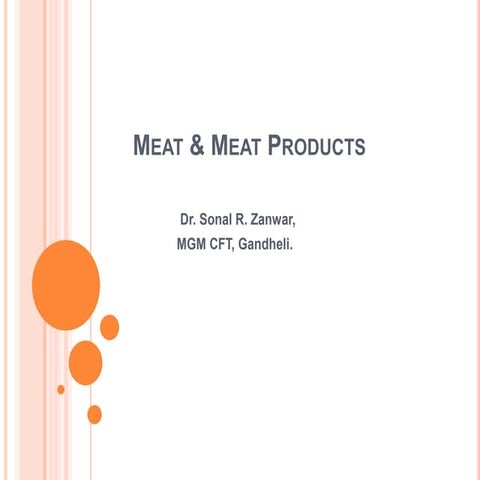 Microbial spoilage of meat & meat products