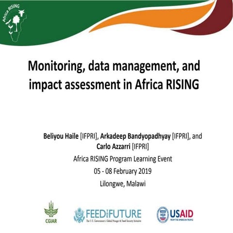 Monitoring, data management, and impact assessment in Africa RISING