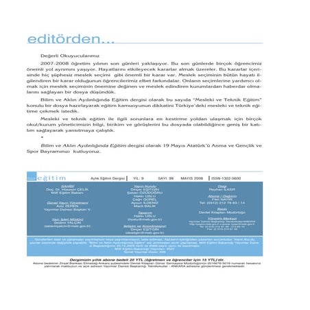 MEB, Eğitim Dergisi