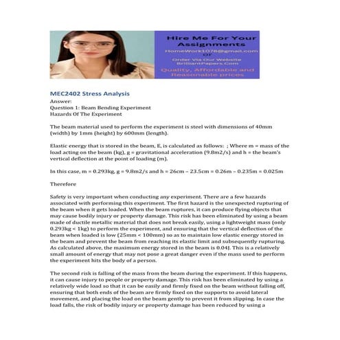 MEC2402 Stress Analysis.docx