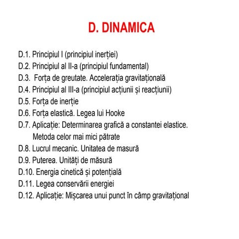 Mecanica dinamica