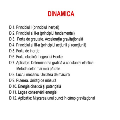Mecanica dinamica