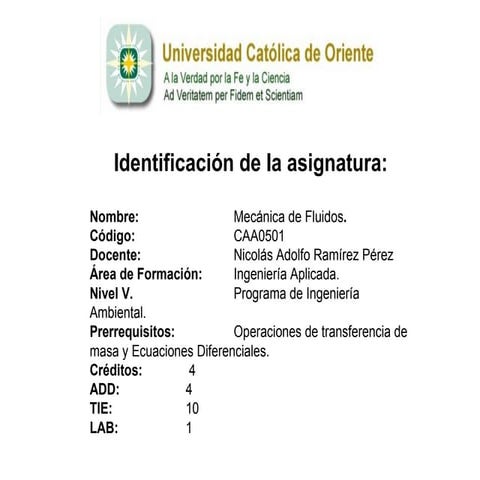 Mecanica de fluidos