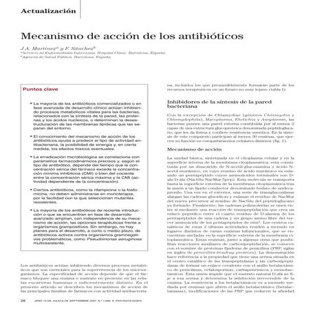 Mecanismo de accion de los atb