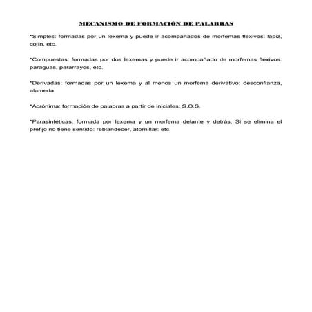 Mecanismo de formacion de palabras
