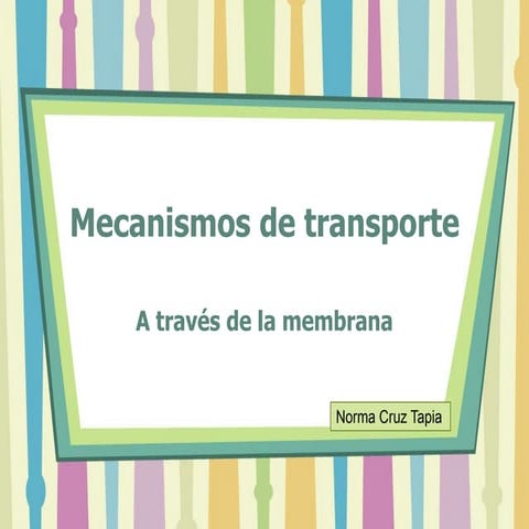 Mecanismo de transporte a traves de la membrana 2012