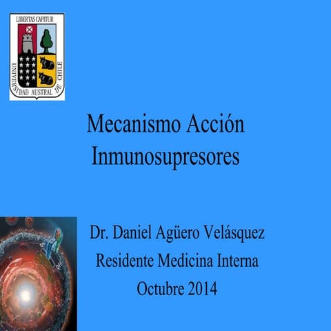 Mecanismo acción inmunosupresores 