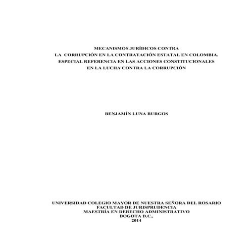 Mecanismo jurídicos contra la corrupción