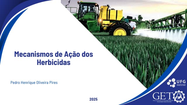 Mecanismos de Ação de Herbicidas - PEDRO HENRIQUE 