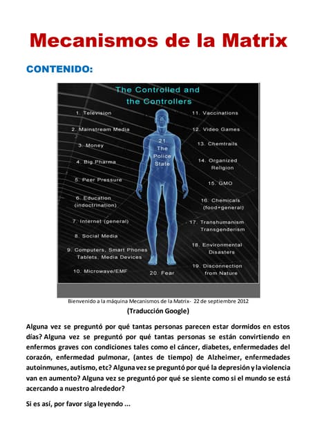 Mecanismos de la Matrix