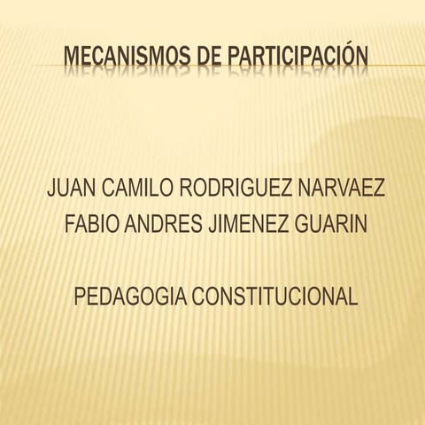 Mecanismos de participacion