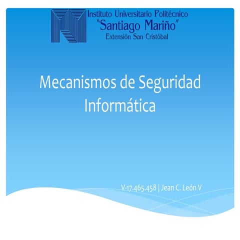 Mecanismos de seguridad informática