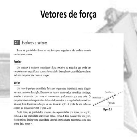 Mec geral aula 2 vetores de força cap2 | PDF