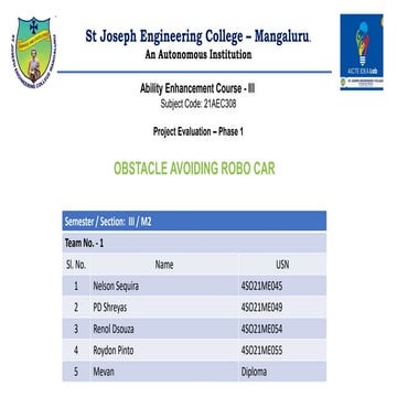 Obstacle avoiding Robo Car