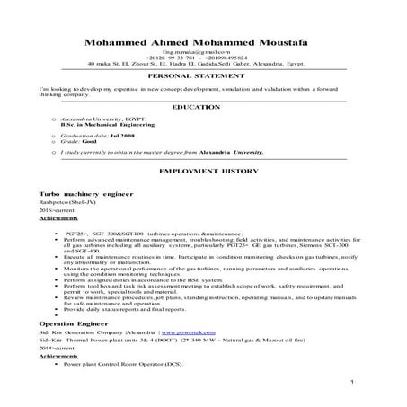 mohamed moustafa resume