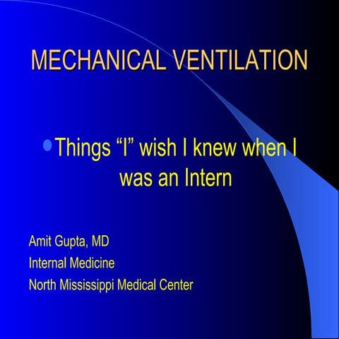 Mechanical Ventilation