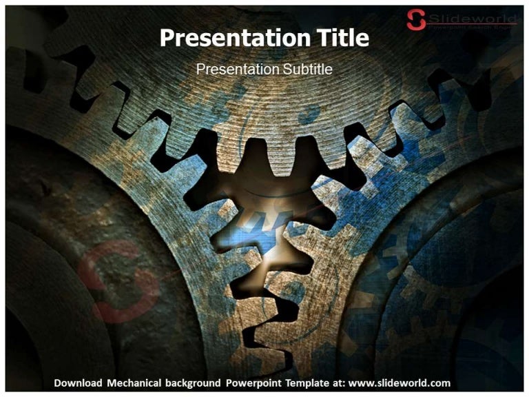 mechanical background powerpoint template mechanical background powerpoint template, Presentation templates