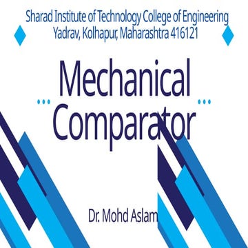 Mechanical comprator, how to use Mechanical comprator