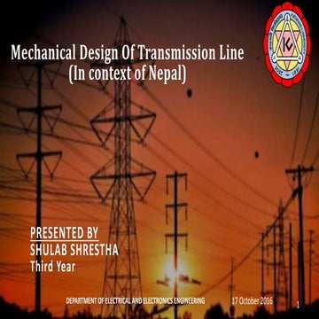 Mechanical Design of Transmission Line (In context of Nepal)