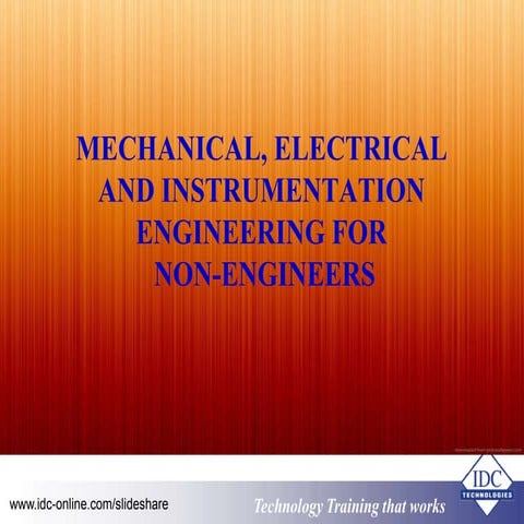 Mechanical, Electrical and Instrumentation Engineering for Non-Engineers