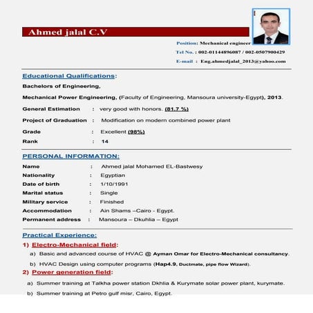 Mechanical eng-ahmedjalal- cv