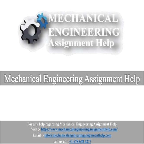 Mechanical Engineering Assignment Help
