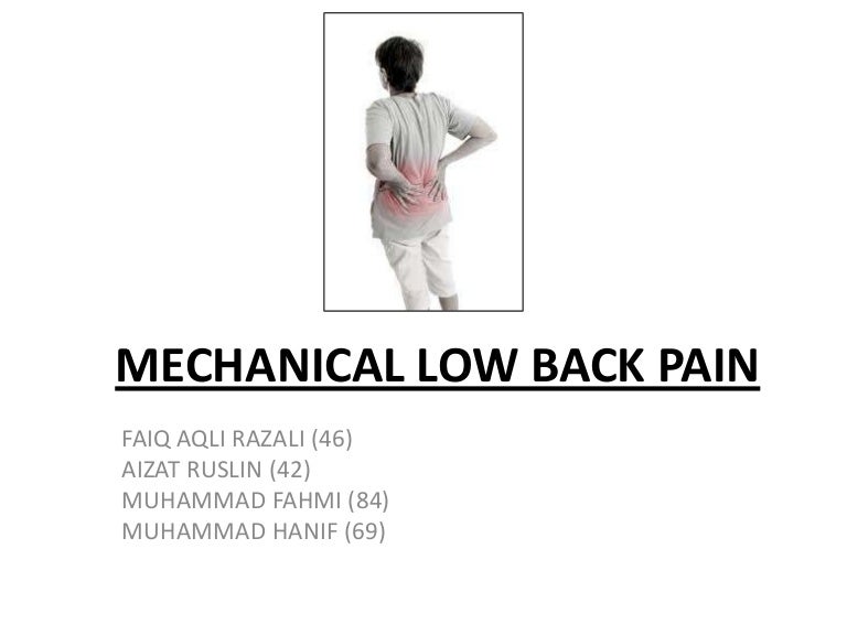 Mechanical low back pain