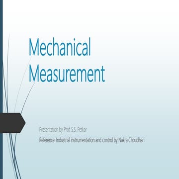 Mechanical measurement 1