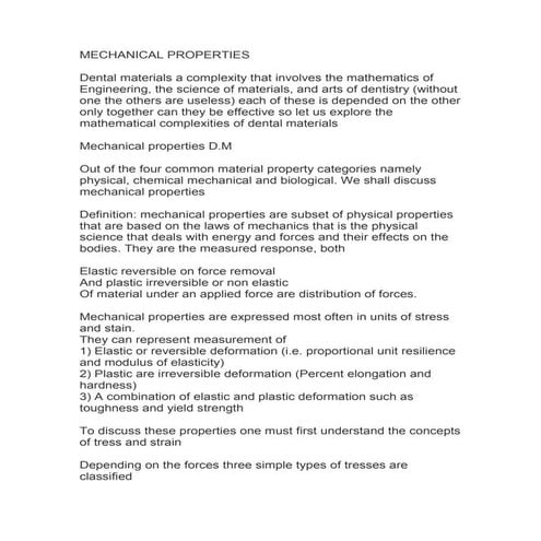Mechanical properties