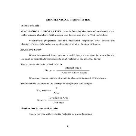Mechanical properties