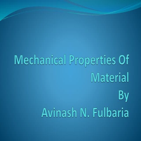 Mechanical properties of Material