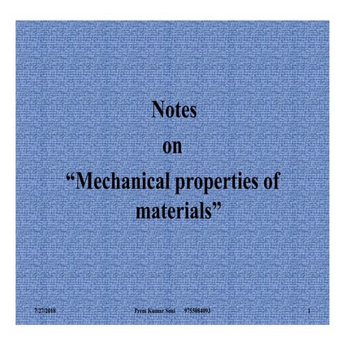 Mechanical properties