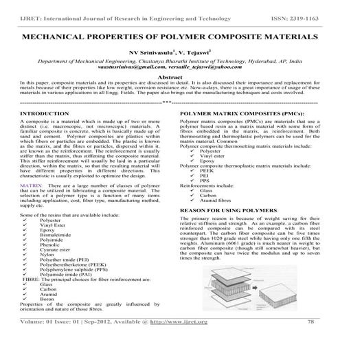 Mechanical properties of polymer composite materials