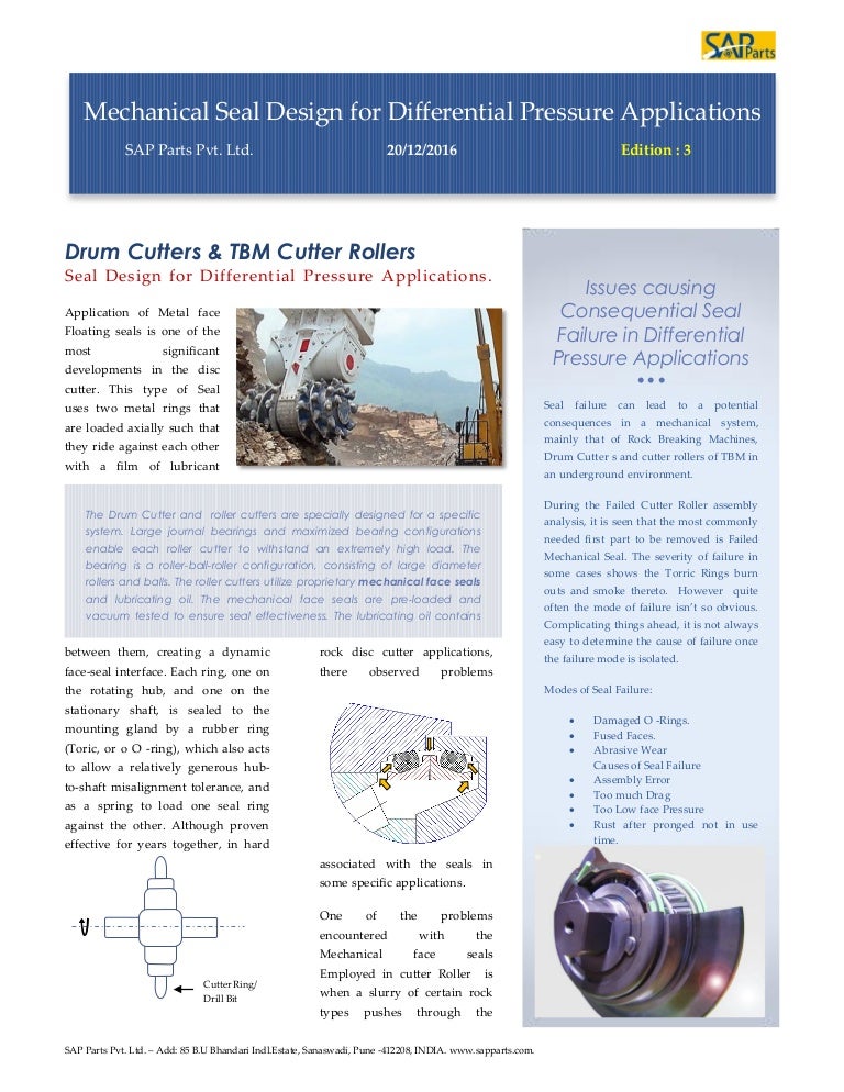 Mechanical Seal Design For Differential Pressure Applications Mechanical Seal Design For Differential Pressure Applications