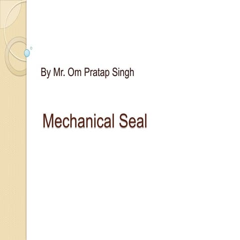 Mechanical Seal  Vs Gland Packing