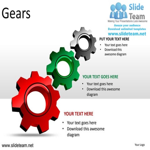 Mechanical spinning gear s powerpoint presentation templates.