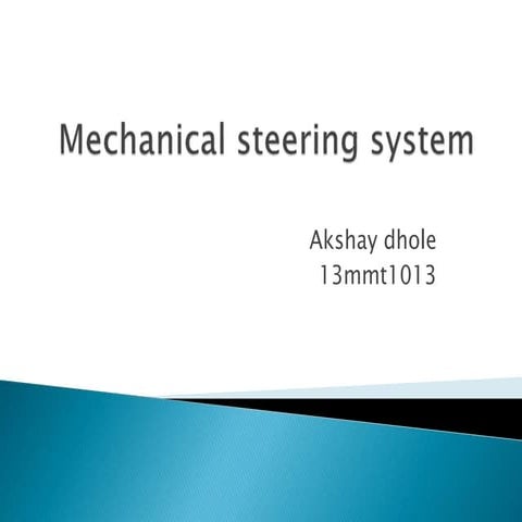 Mechanical steering system