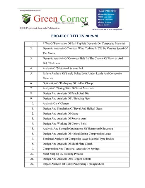 Mechanical Projects