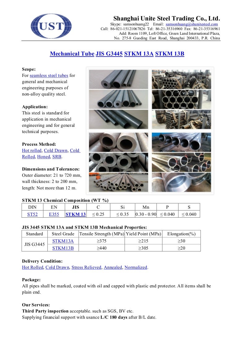 Mechanical Tube JIS G3445 STKM 13A STKM 13B