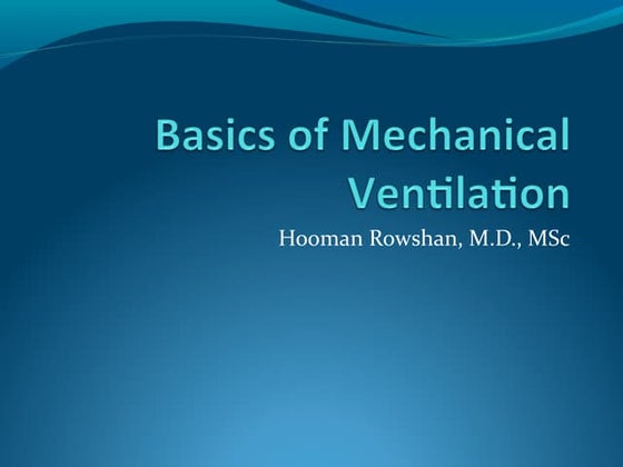 Mechanical ventilation | PPT | Lung and Respiratory Health | Diseases ...