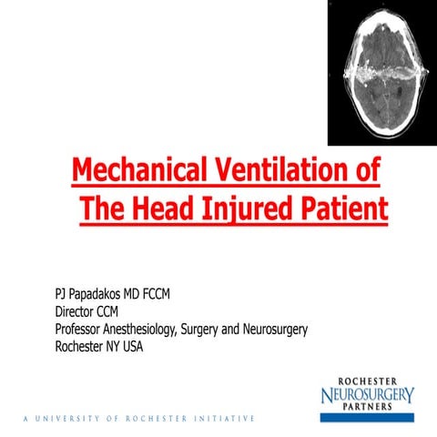 Mechanical Ventilation for Head Injury | PDF
